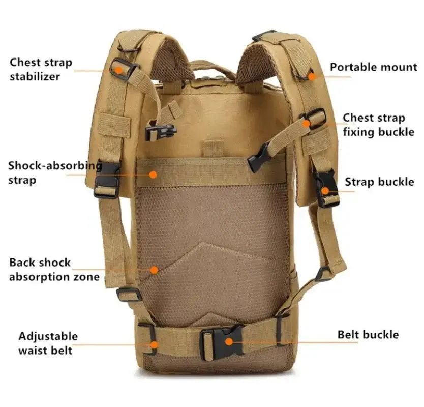 Military-Grade 30L Trekking Backpack
