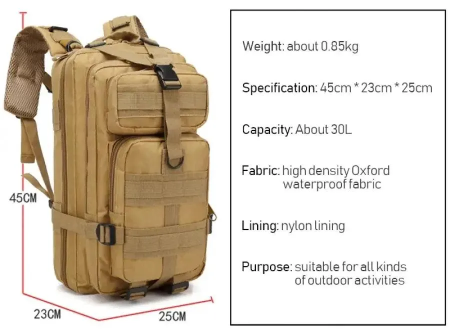 Military-Grade 30L Trekking Backpack