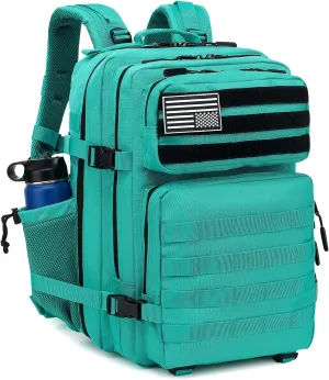 Military Tactical Backpack for Men Women, 3 Day Assault Pack Army Molle Bag Hiking Backpacks (Blue Green)