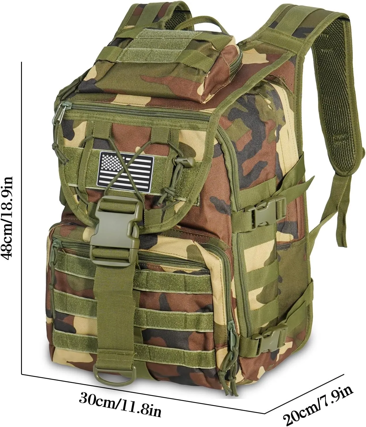 Military Tactical Hiking Backpacks for Men, Survival Army Camo Rucksack for Camping Trekking