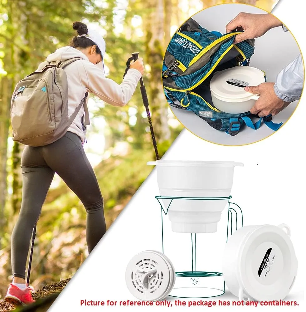 miniwell Filtration System- Water Camping Filter with Replaceable Filter - for Hiking Purification- Remove Chlorine,Sediments, BPA Free- Emergency