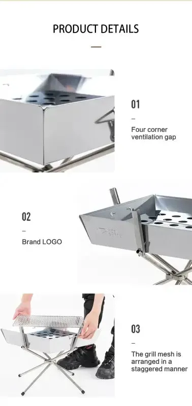 MOBI GARDEN Portable Bonfire Campfire Pit