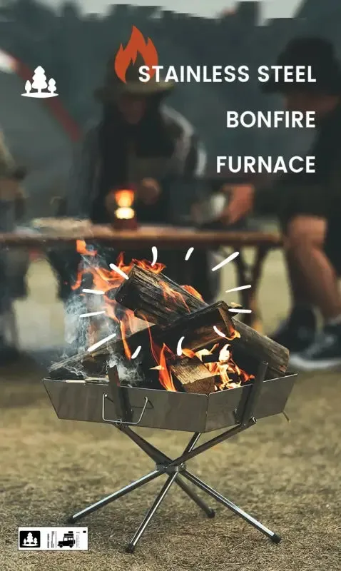 MOBI GARDEN Portable Bonfire Campfire Pit