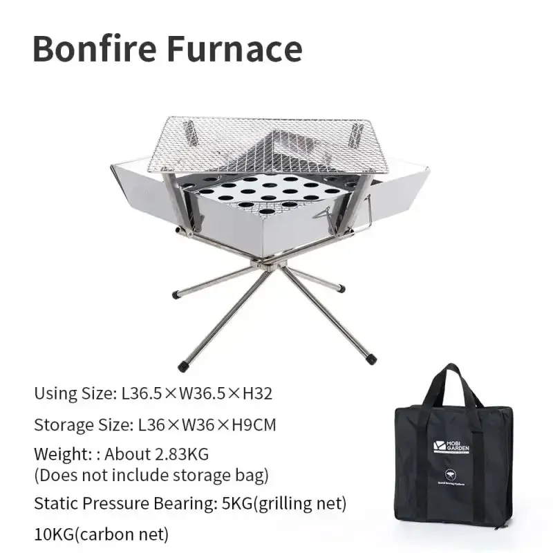 MOBI GARDEN Portable Bonfire Campfire Pit