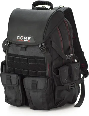 Mobile Edge Core Gaming Tactical Backpack for Men and Women, 17 Inch Laptop Travel Computer Gear Bag, Water-Resistant Cover, Black, Large