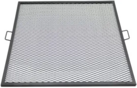 Modern Square Portable Outdoor Campfire Grill Grate | Heavy Duty Metal BBQ Grill Grate with Handles | Made in Canada - BBQ 432