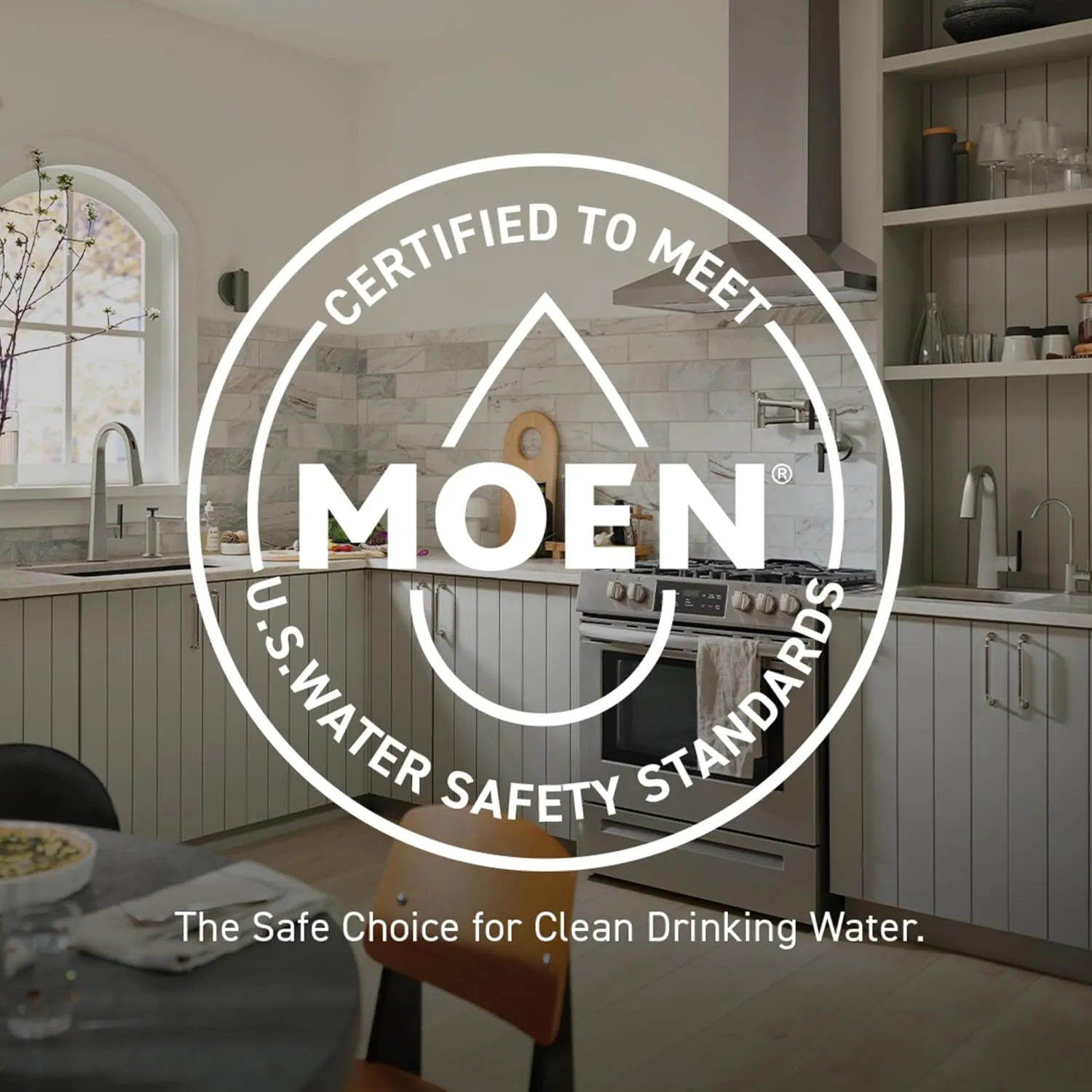 Moen Sleek Chrome One-Handle High Arc Pulldown Kitchen Faucet Featuring Power Boost, Modern Kitchen Sink Faucet with Pull Down Sprayer, 7864