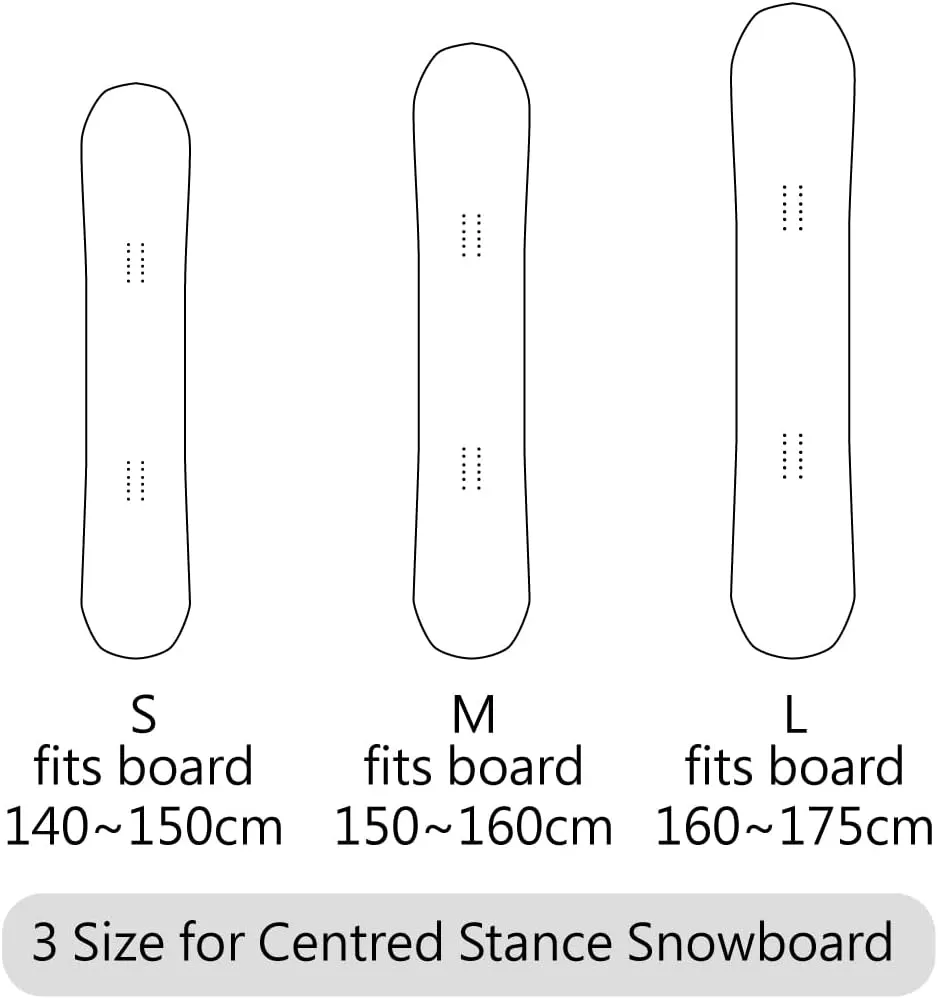 MONS Snowboard Protection Soft Cover Sleeve With Binding Open
