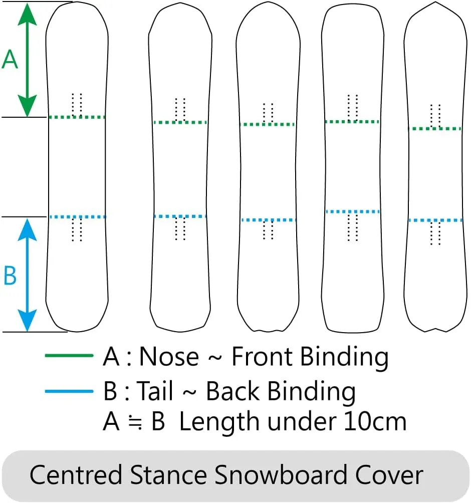 MONS Snowboard Protection Soft Cover Sleeve With Binding Open