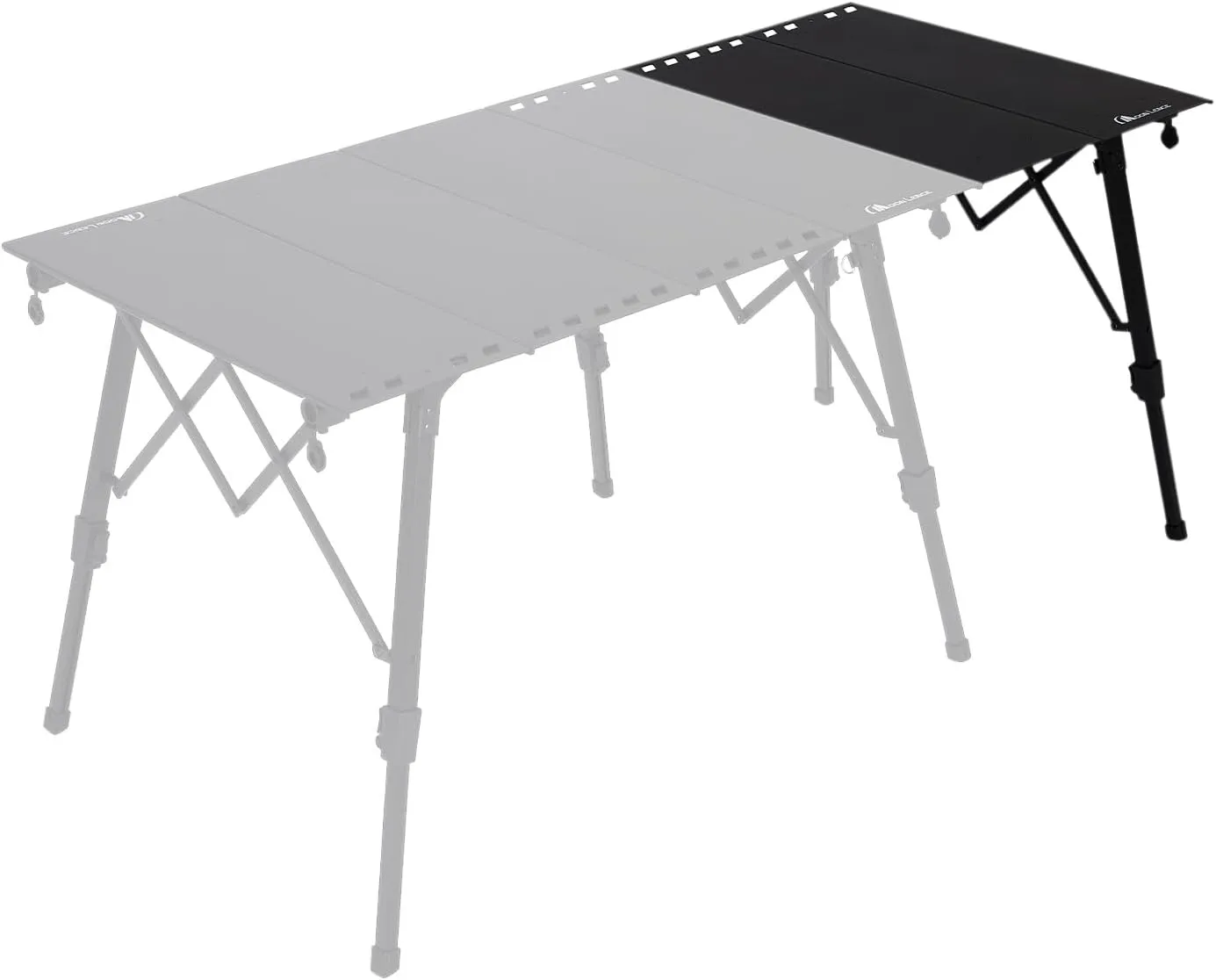MOON LENCE Outdoor Folding Portable Picnic Table With Adjustable Legs, Easy Set Up and Storage Bag for Camping, Beach (L-ex)