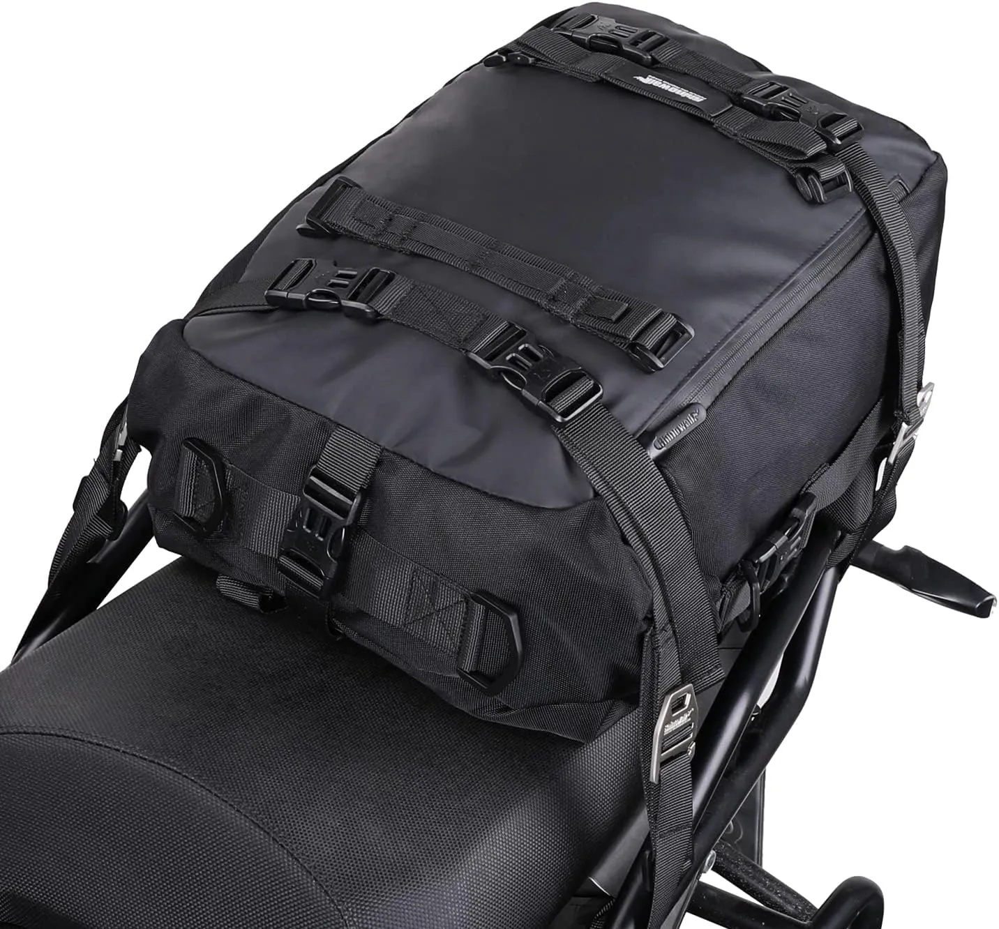 Motorcycle Luggage Bag Rhinowalk Waterproof Tail Bag,Motorcycle Rear Seat Bag,Motorbike backpack,Rhinowalk Side Bag,Black 20L