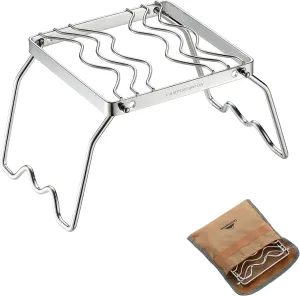 MS-1001 Portable Folding Camping campfire grill grate over Fire Split Stoves 304 Stainless Steel
