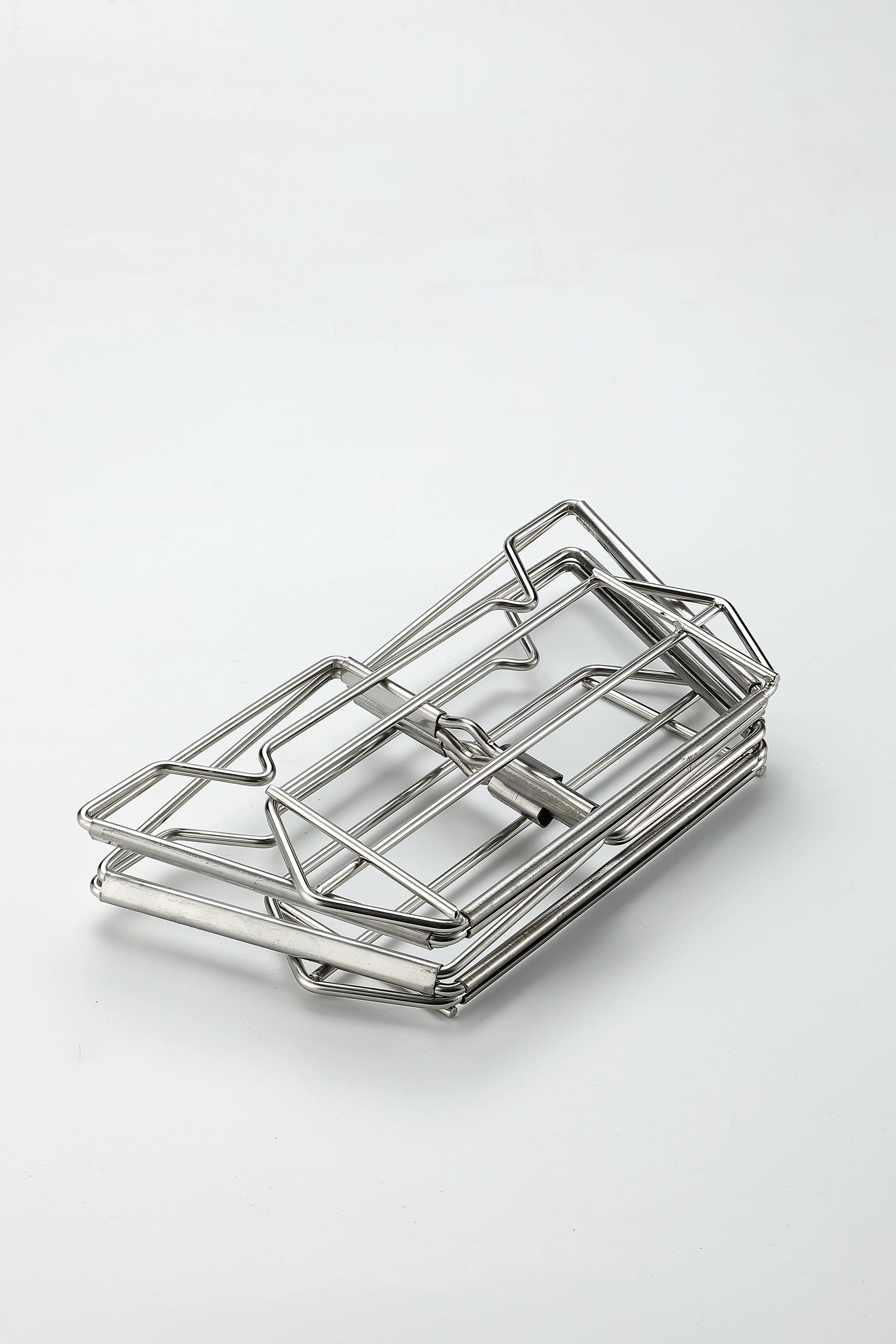 MT-2-ST Collapsible Stainless Steel Campfire Cooking Stand Trivet for Outdoor Camping