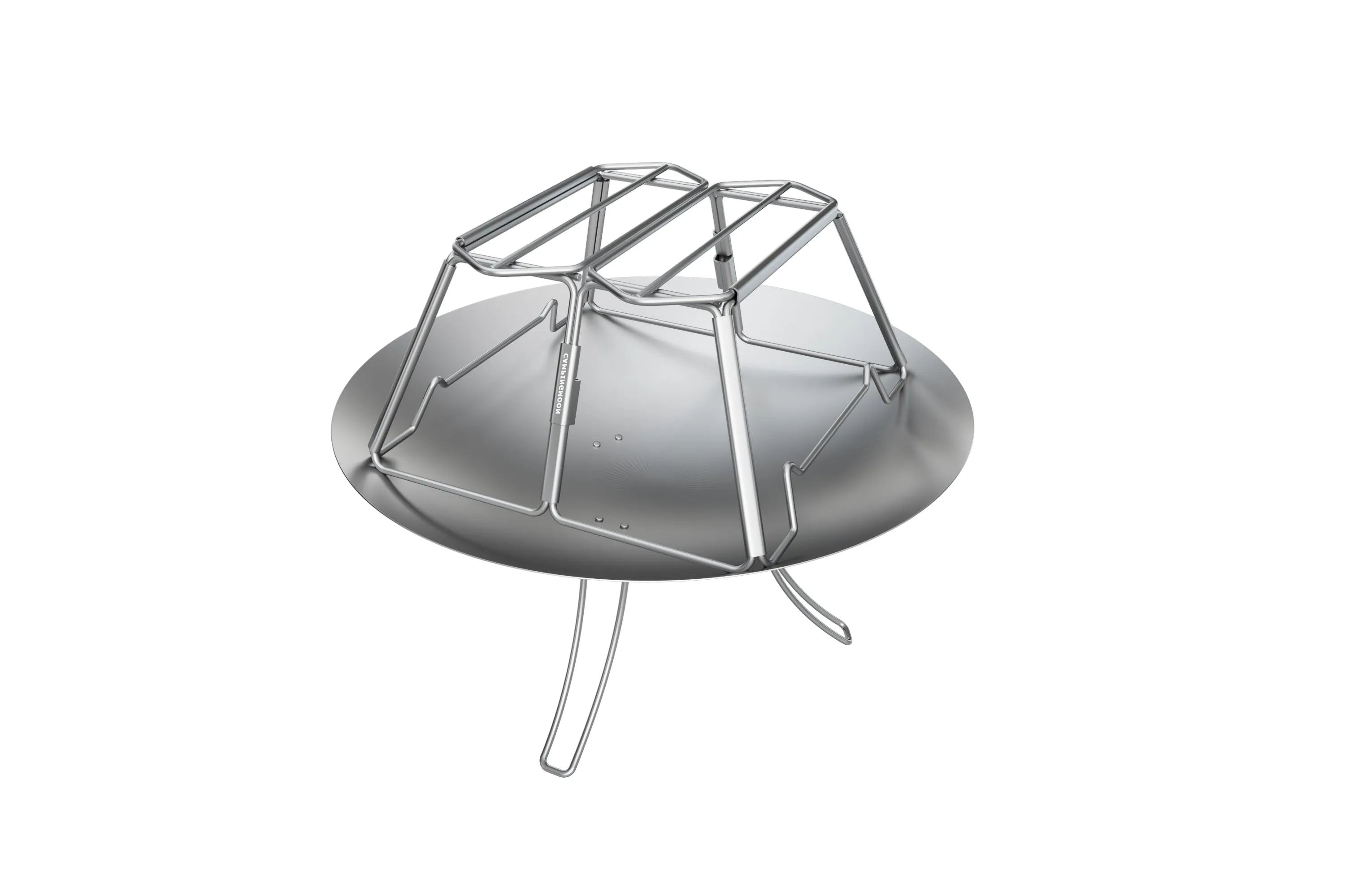 MT-2-ST Collapsible Stainless Steel Campfire Cooking Stand Trivet for Outdoor Camping