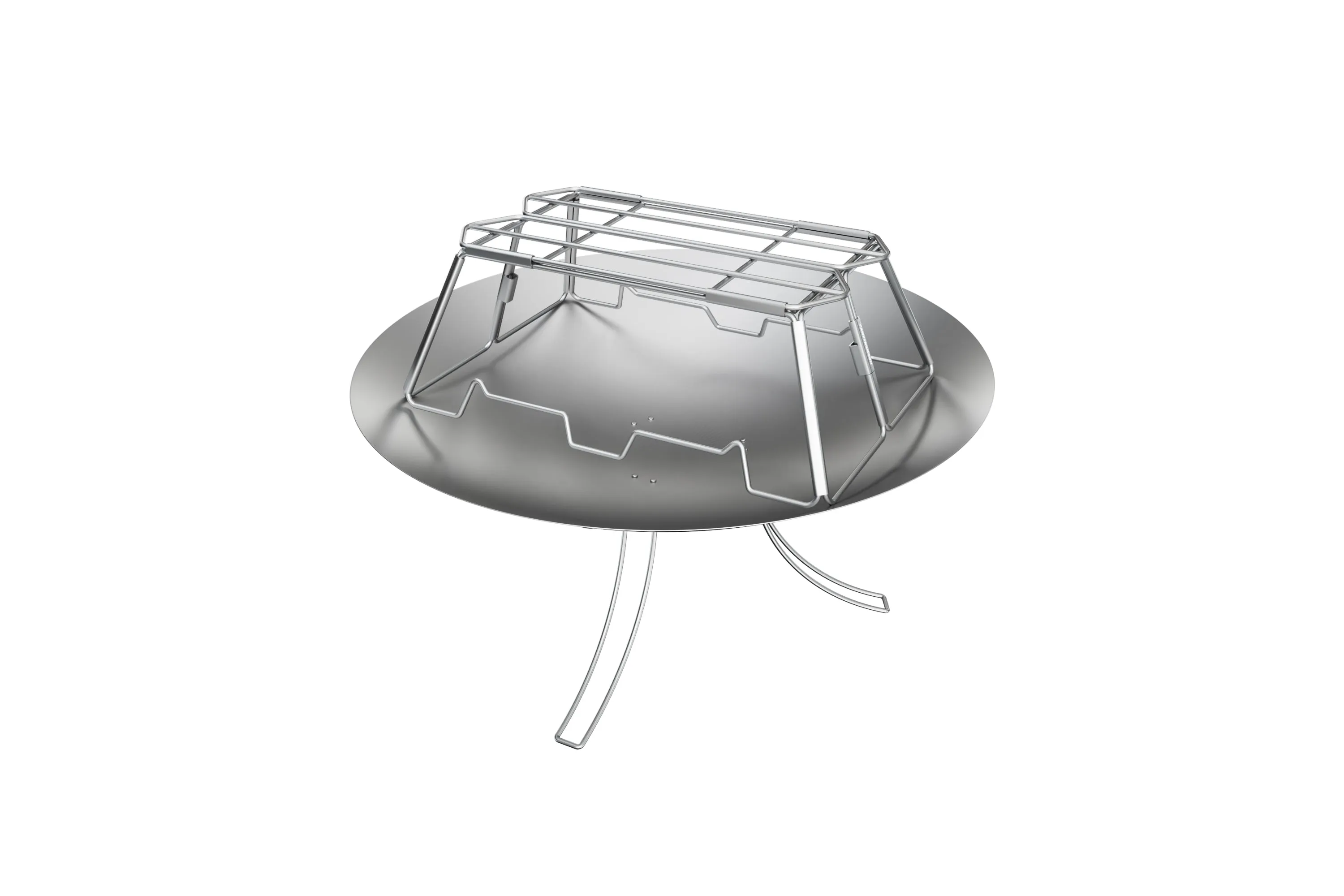 MT-3-ST Collapsible Stainless Steel Cooking Stand Trivet for Campfire Outdoor