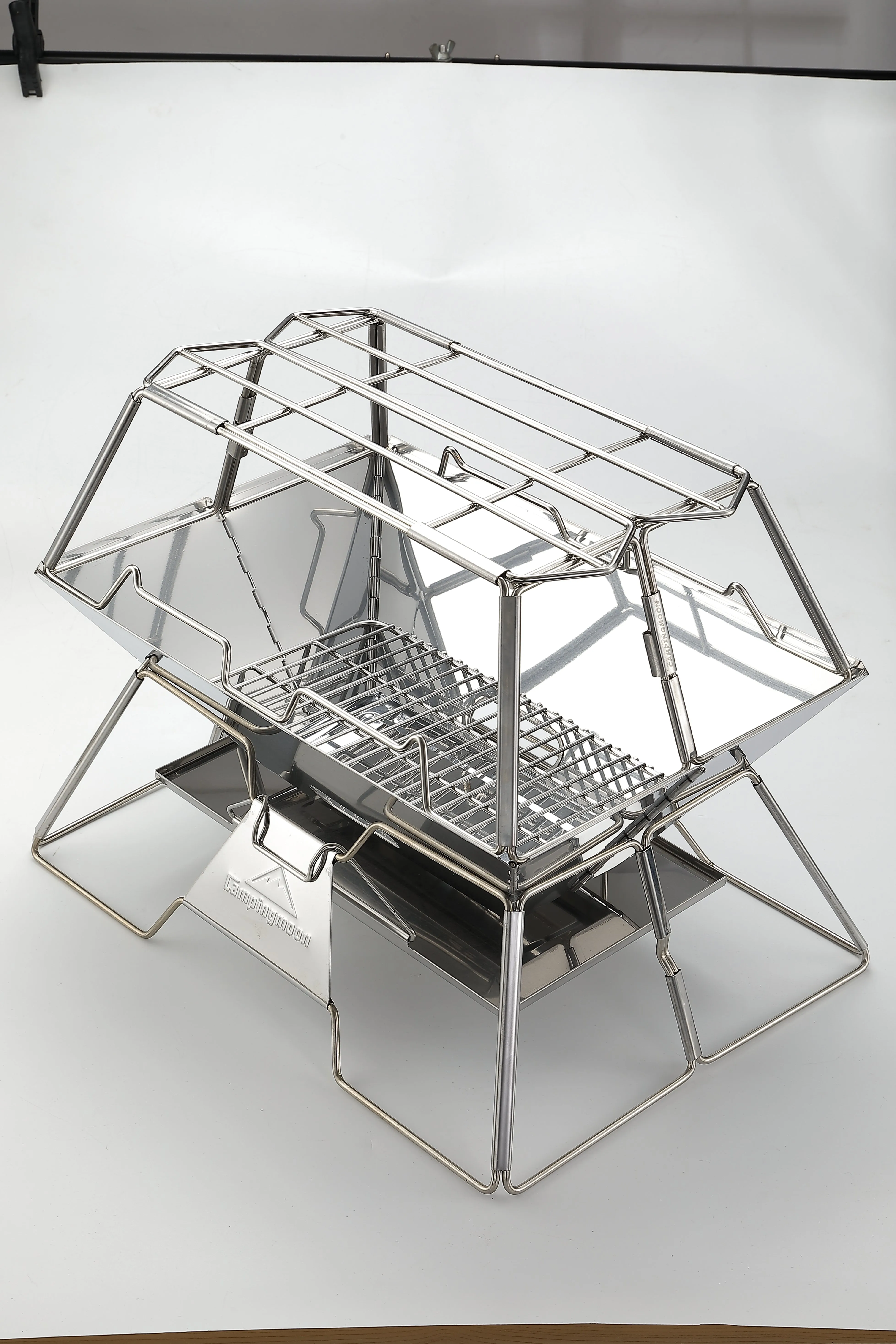 MT-3-ST Collapsible Stainless Steel Cooking Stand Trivet for Campfire Outdoor