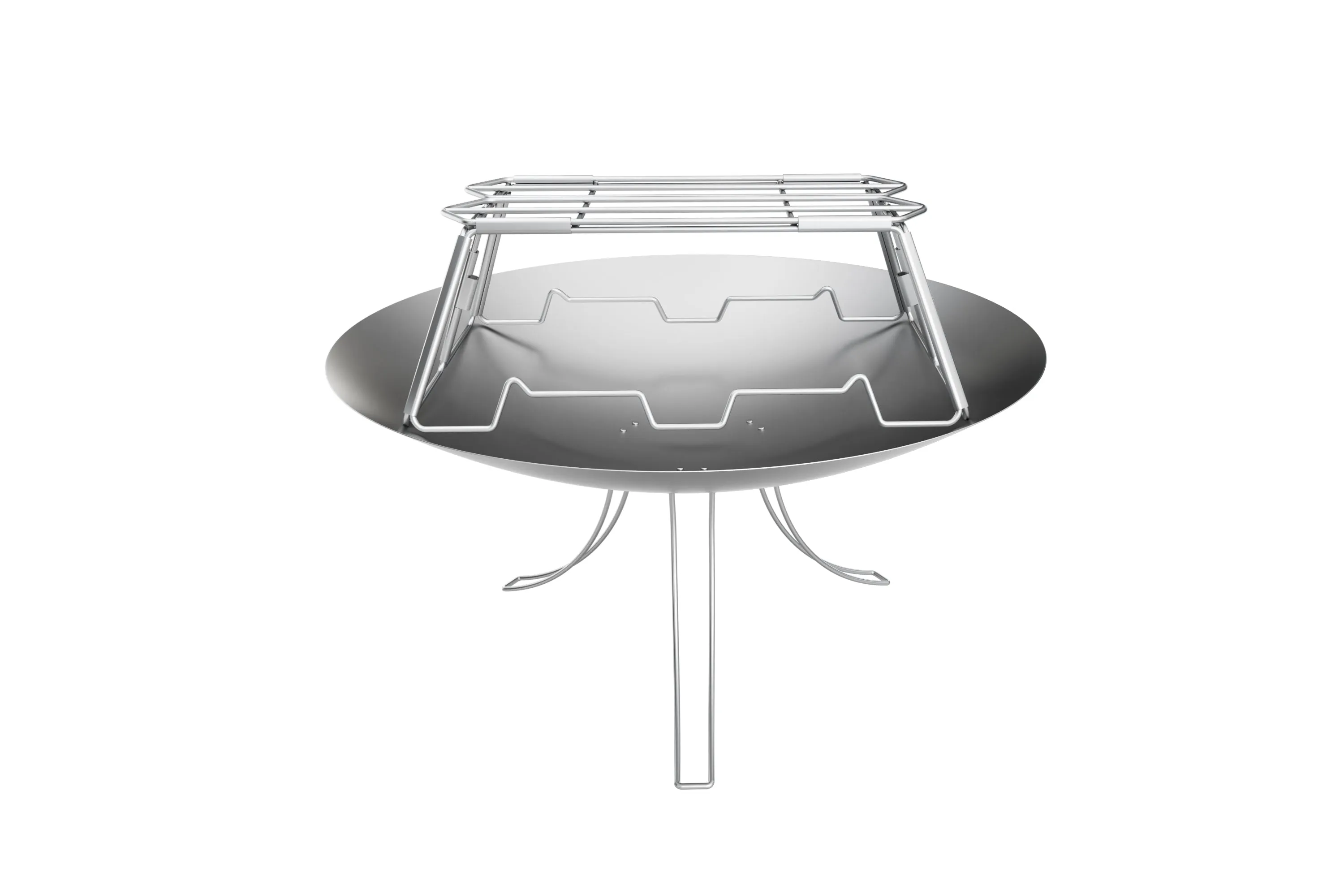 MT-3-ST Collapsible Stainless Steel Cooking Stand Trivet for Campfire Outdoor