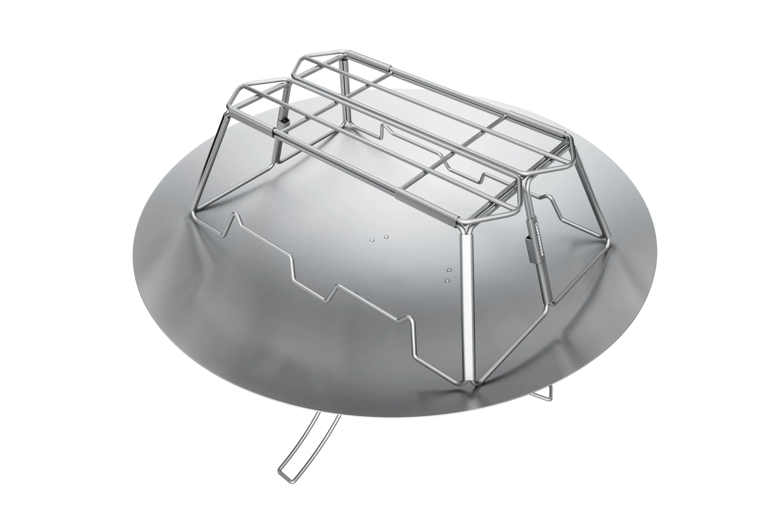 MT-3-ST Collapsible Stainless Steel Cooking Stand Trivet for Campfire Outdoor