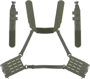 Multi-Mission Laser-Cut Shoulder Strap H-Harness Chest rig Kit with Side PALS Panels for Mag Placard