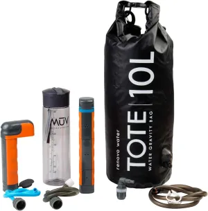 MUV Eclipse Survival Water Filter System - Blocks Chemicals, bacteria, Viruses, and More - The Ultimate Survival Water Filter For Outdoors and Camping