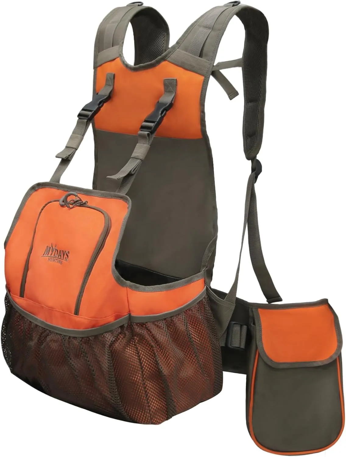 MYDAYS Upland Bird Game Vest, Hunting Tactical Vest with Game Pouch and Pockets for Outdoor Bird Hunting