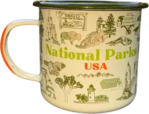 National Park 16oz Enamel Mug by Park People with All 63 of USA National Parks