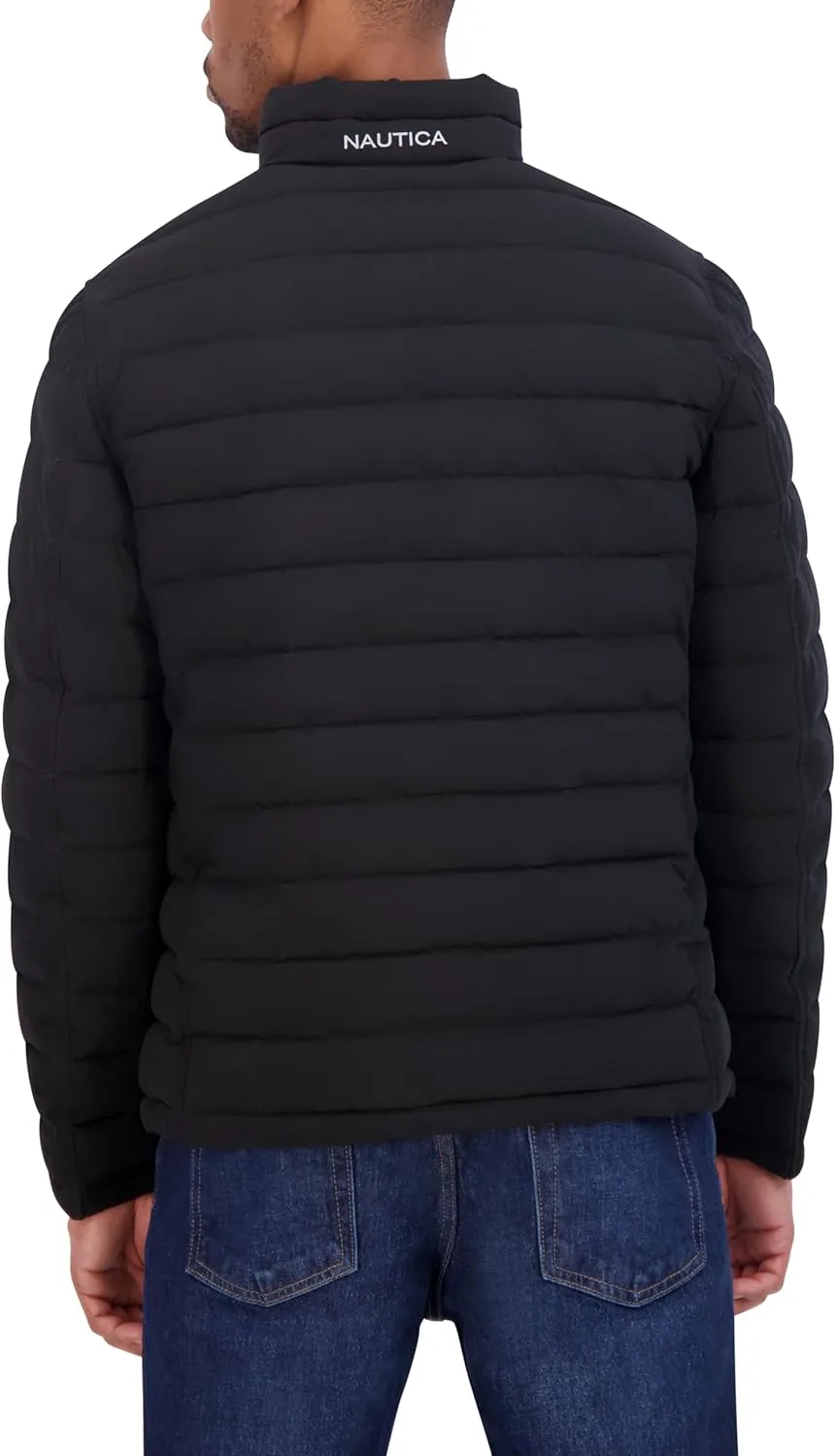 Nautica Men's Puffer Coat Reversible Midweight Insulated Winter Jacket