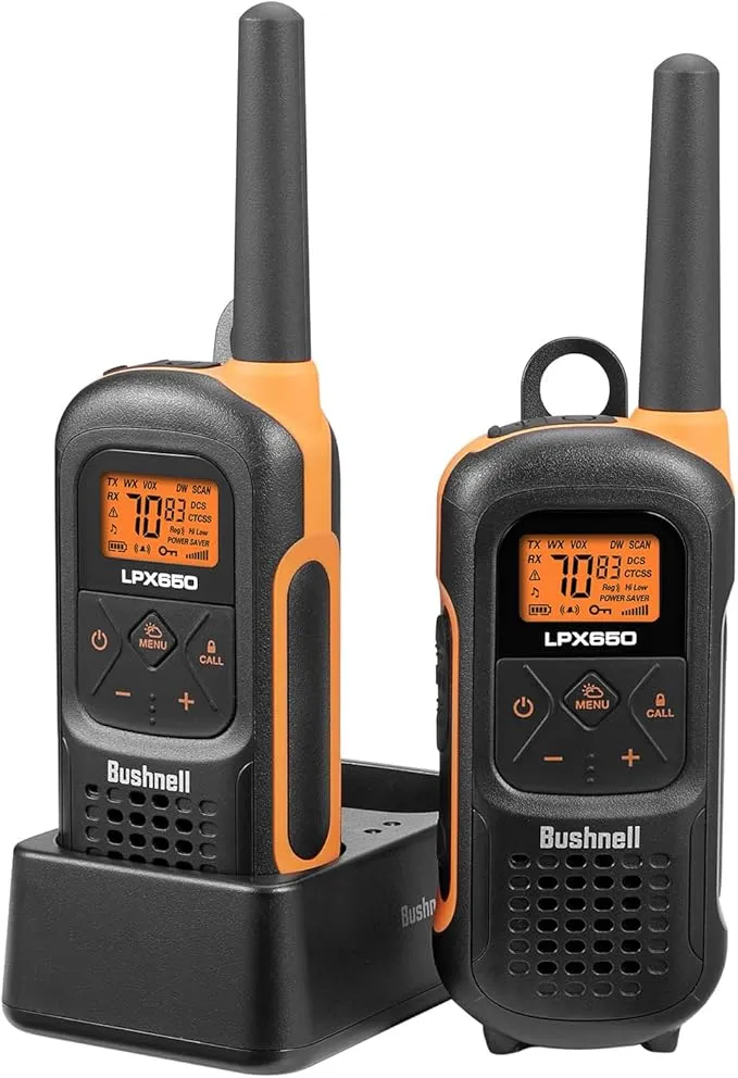 New Bushnell LPX650 Walkie Talkies - Waterproof Long Range Two Way Radios & Potable Aqua Water Purification Tablets with PA Plus, Portable and Effective Solution