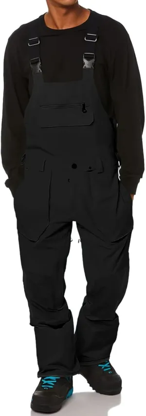 Newffr Men’s Snow Bib Water-Resistant Insulated Waterproof Snow Pants Ski Snowboard Overalls