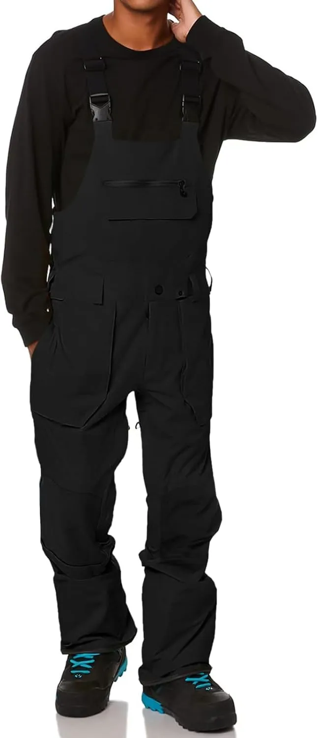 Newffr Men’s Snow Bib Water-Resistant Insulated Waterproof Snow Pants Ski Snowboard Overalls