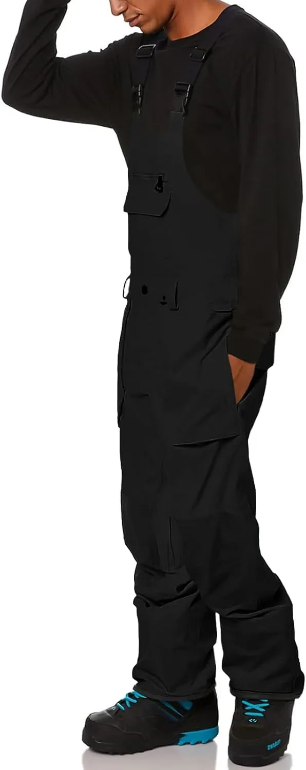 Newffr Men’s Snow Bib Water-Resistant Insulated Waterproof Snow Pants Ski Snowboard Overalls
