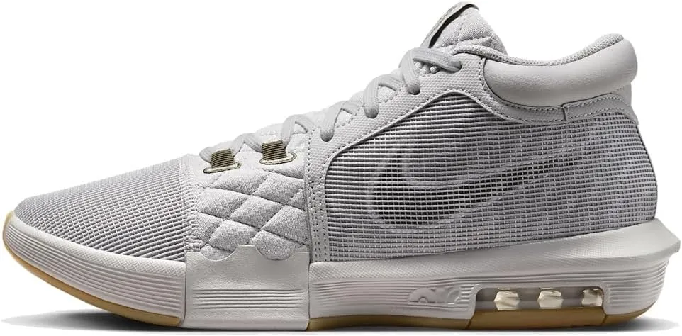 NIKE Lebron Witness 8 Basketball Shoes (FB2239-003, Light Iron ORE/SAIL/Gum Light Brown/Medium Olive) Size 12