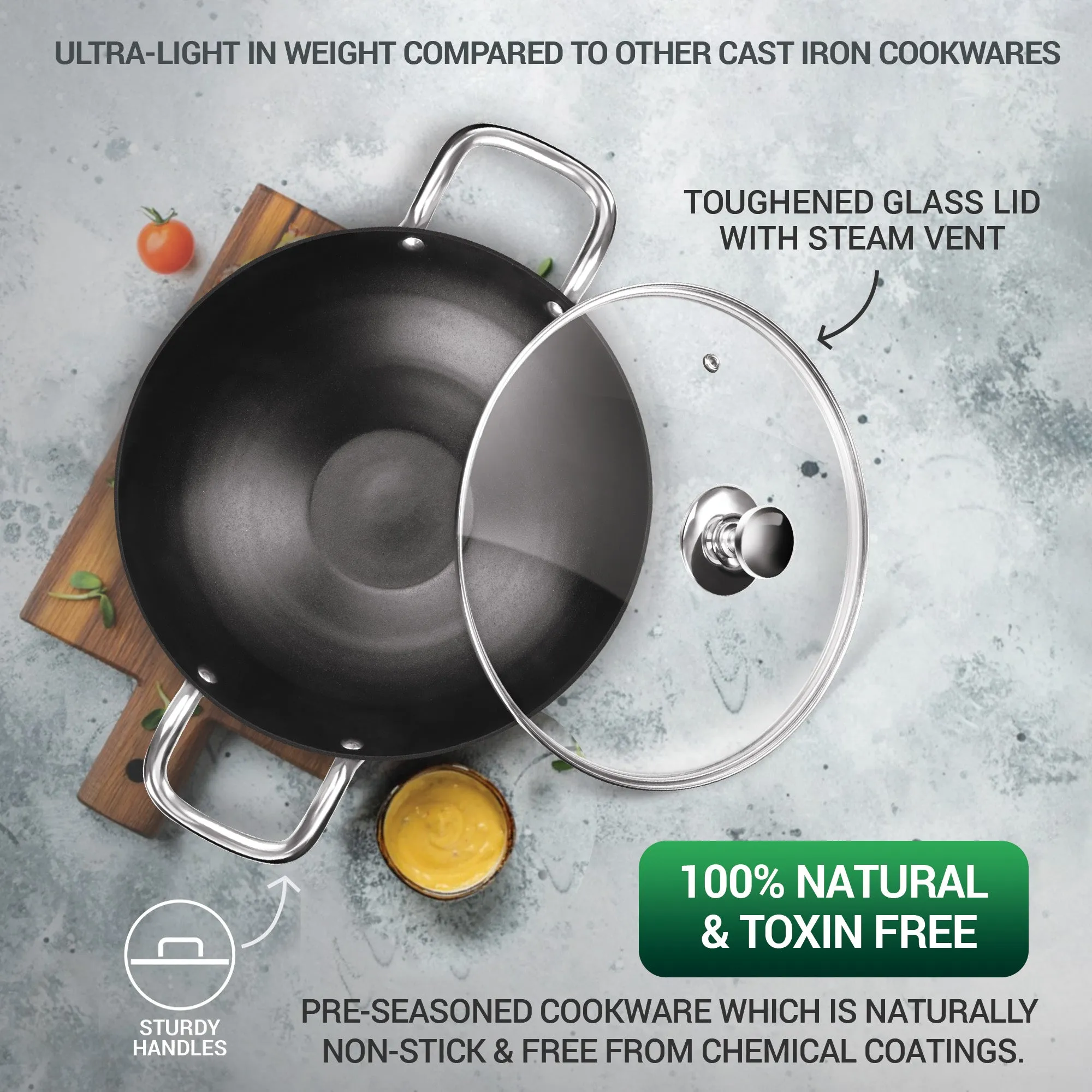 Non Stick Iron Kadhai (Milton Procook)