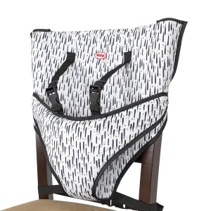 Nuby On The Go Toddler Portable Travel Chair for Babies and Toddlers - 5 Point Safety Adjustable Straps - 6  Months - Folds into a Storage Bag, Brush Strokes