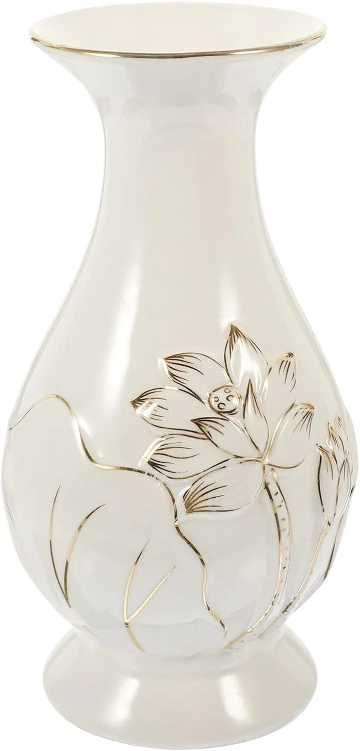 NUOBESTY Ceramic Buddhist Flower Vase Buddha Flower Vase Guanyin Water Purification Bottle Temple Altar Supplies Porcelain Vases Arrangement Container