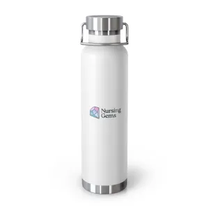 Nursing Gems Insulated Water Bottle - 22oz Copper Vacuum Flask
