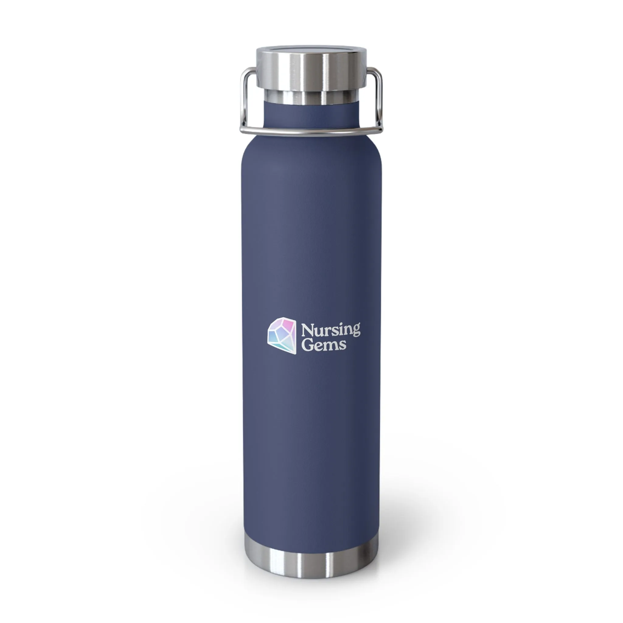 Nursing Gems Insulated Water Bottle - 22oz Copper Vacuum Flask