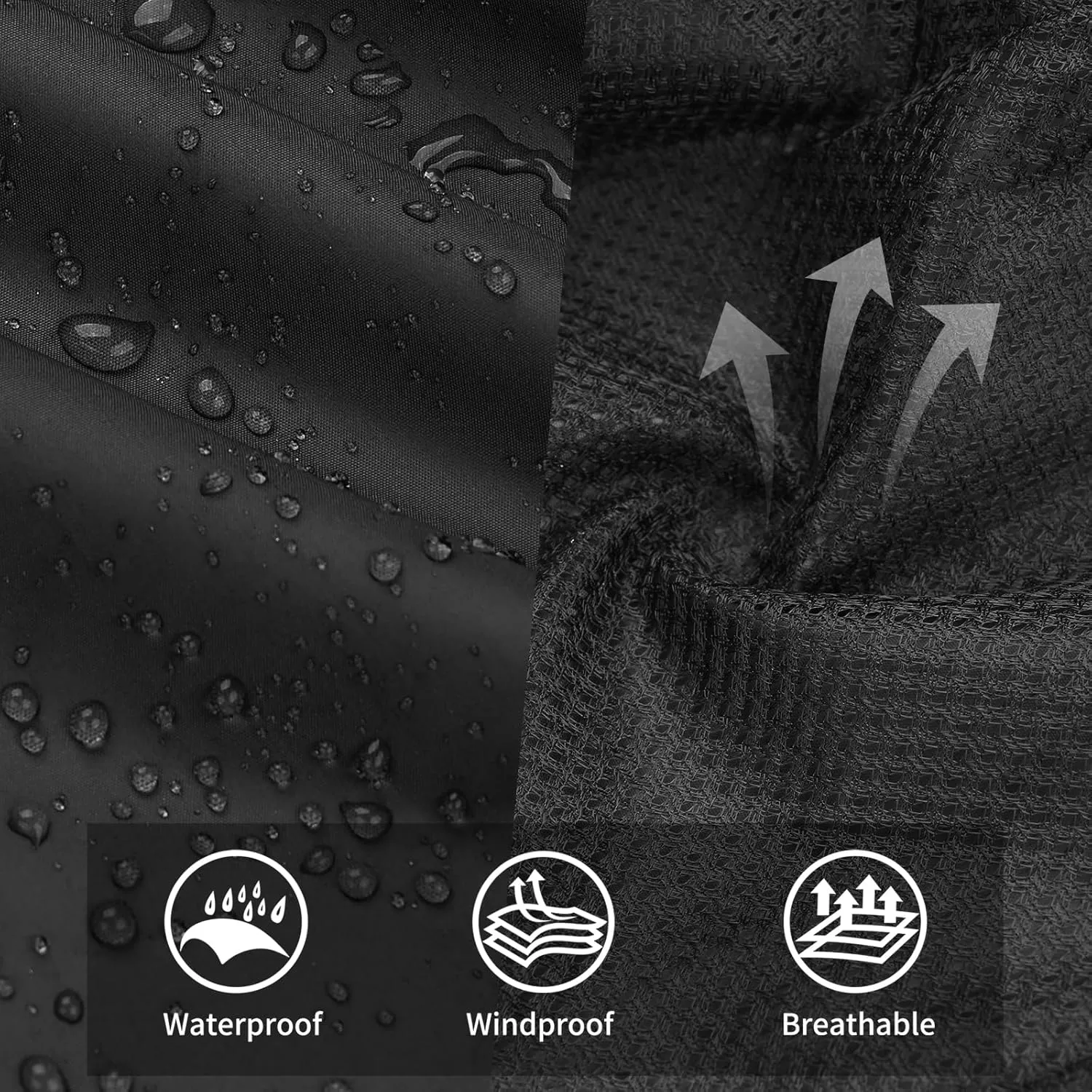 OURCAN Men's Rain Pants Waterproof Windproof Pants Breathable Lightweight Suitable for Rainy Outdoors, Hiking, Golf, Fishing