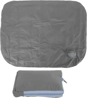 Outdoor Inflatable Cushion Lightweight Foldable Inflatable Seat Pad Portable Soft Travel Cushion Camping Hiking (Grey)