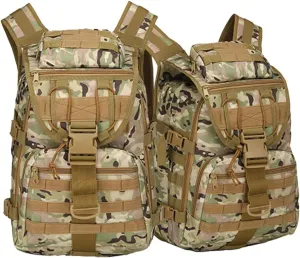 Outdoor Shoulder Tactical Bag Waterproof Mountaineering Bag Hiking Camo Backpack,CP