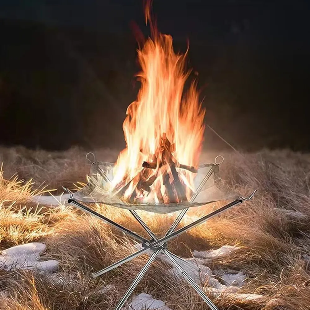 Outdoor Stainless Steel Firepit Campfire Frame
