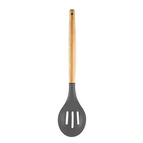 P-Plus International Silicone Cooking Spoon – BPA-Free, Heat-Resistant, Non-Stick (Grey)
