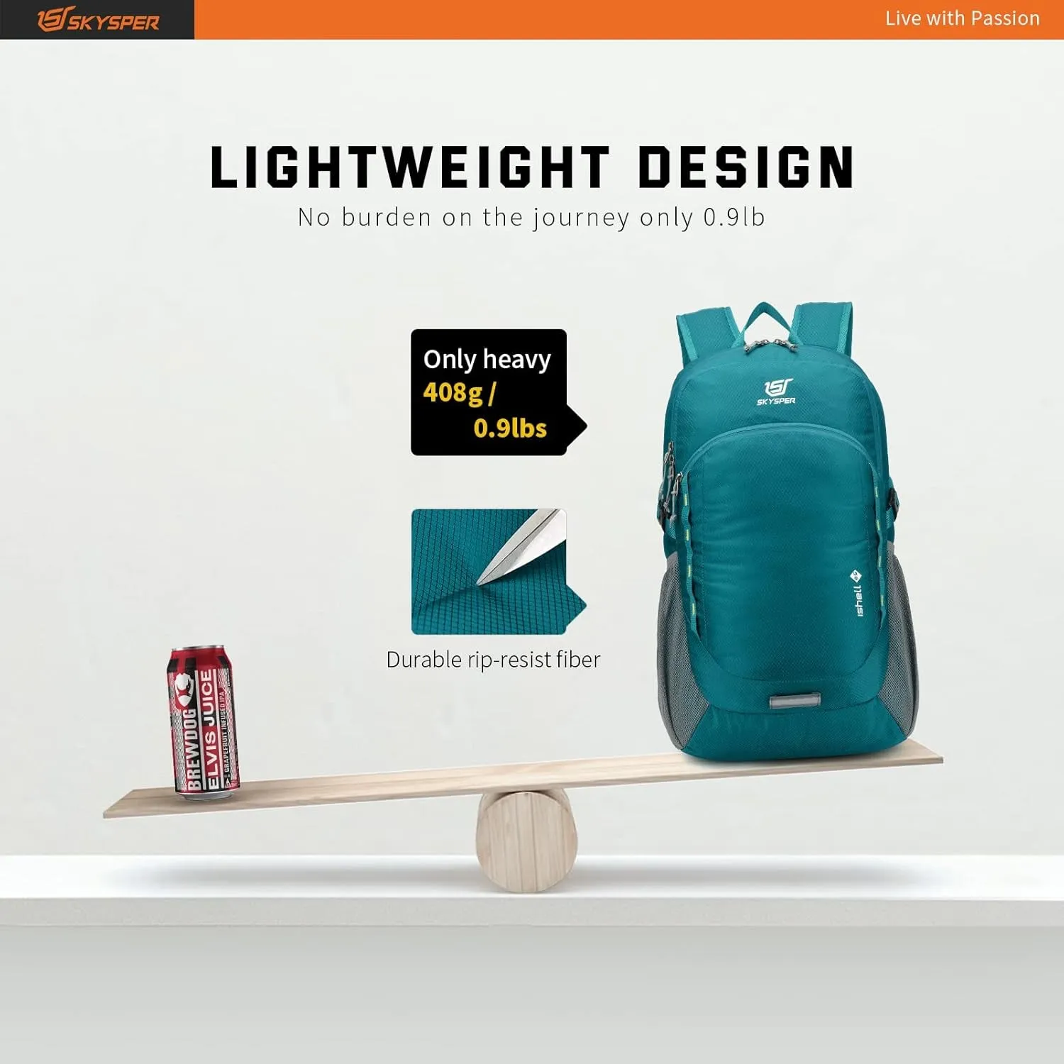 Packable Hiking Backpack 35L Lightweight Travel Daypack Waterproof Hiking Daypack for Women Men