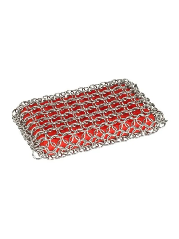 Pad  Scrubbing Red Chainmail Cast Iron   ACM10R41
