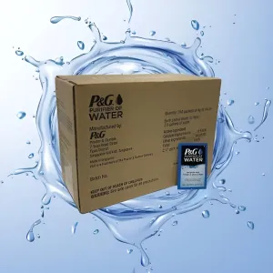 P&G Purifier of Water Portable Water Purifier Packets (Box of 240 Packets). Emergency Water Filter Purification Powder Packs for Camping, Hiking, Backpacking, Hunting, and Traveling.