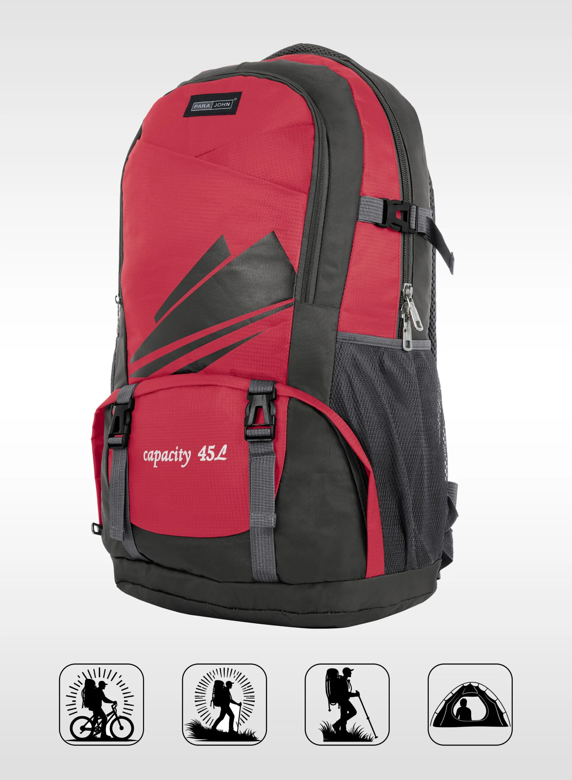 Para John Mountain Backpack - Rugged and Versatile -  RED