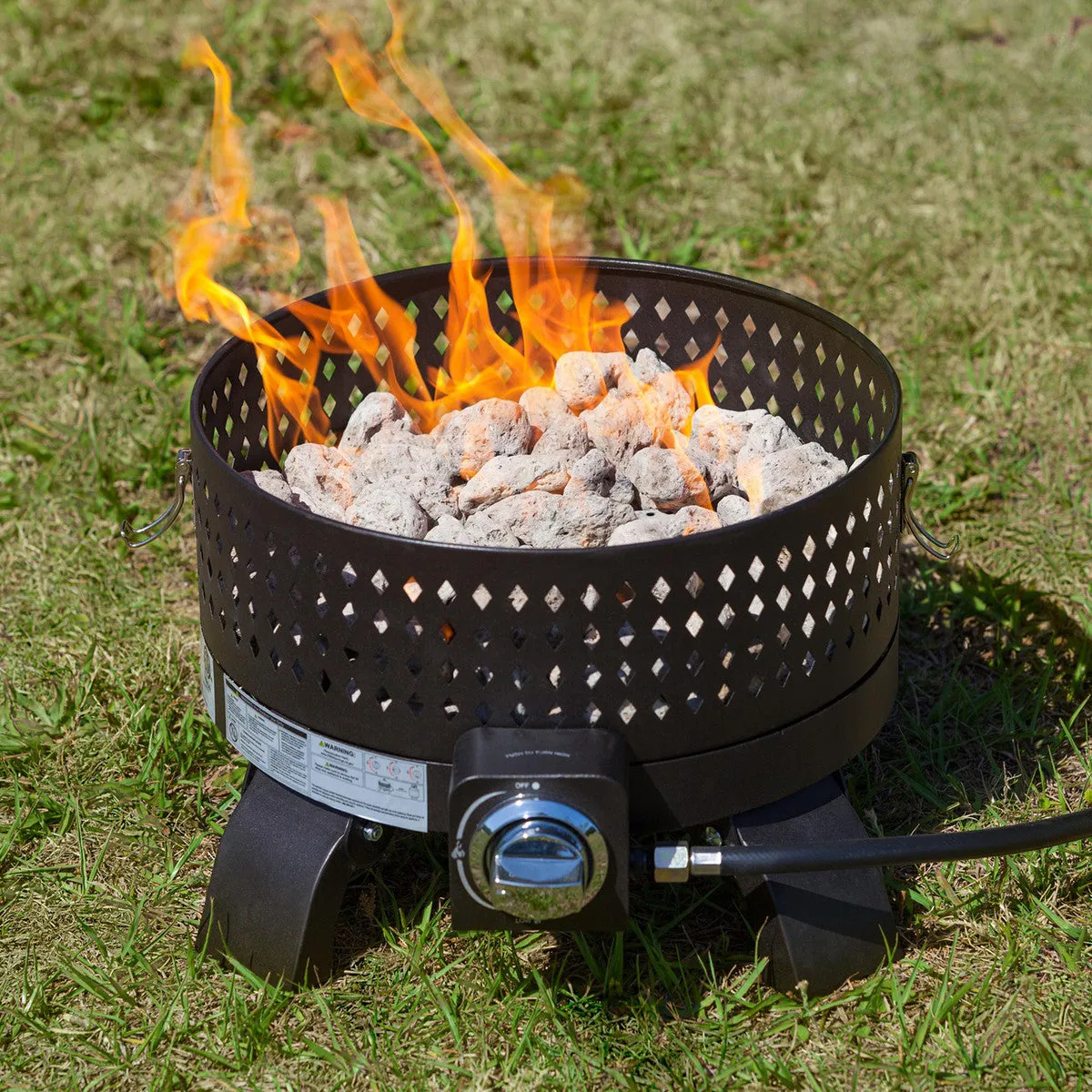 Paramount 18" Campfire Portable Gas Fire Pit, Round