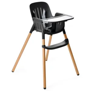 Peg Perego Poke High Chair - Modern and Easy to Clean - from 6 to 36 Months - Midnight Sky (Black & Gold)