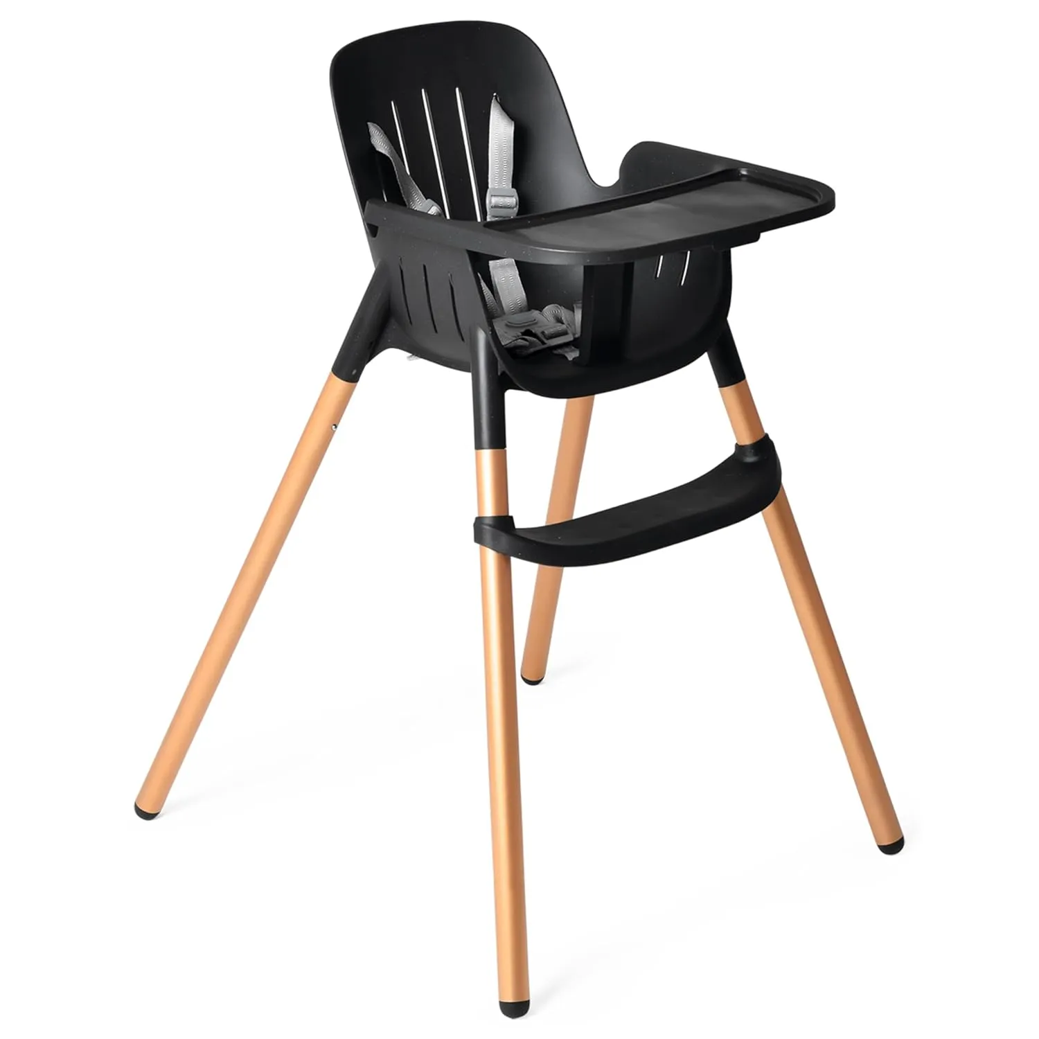 Peg Perego Poke High Chair - Modern and Easy to Clean - from 6 to 36 Months - Midnight Sky (Black & Gold)