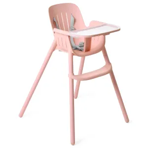 Peg Perego Poke High Chair - Modern and Easy to Clean - from 6 to 36 Months - Rose Madder (Soft Pink)